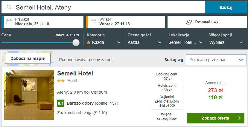 Rezerwacja obiektu w Atenach
