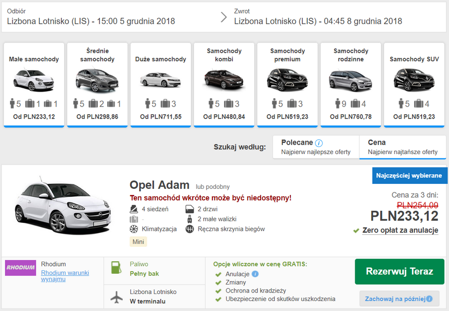 lizbona auto