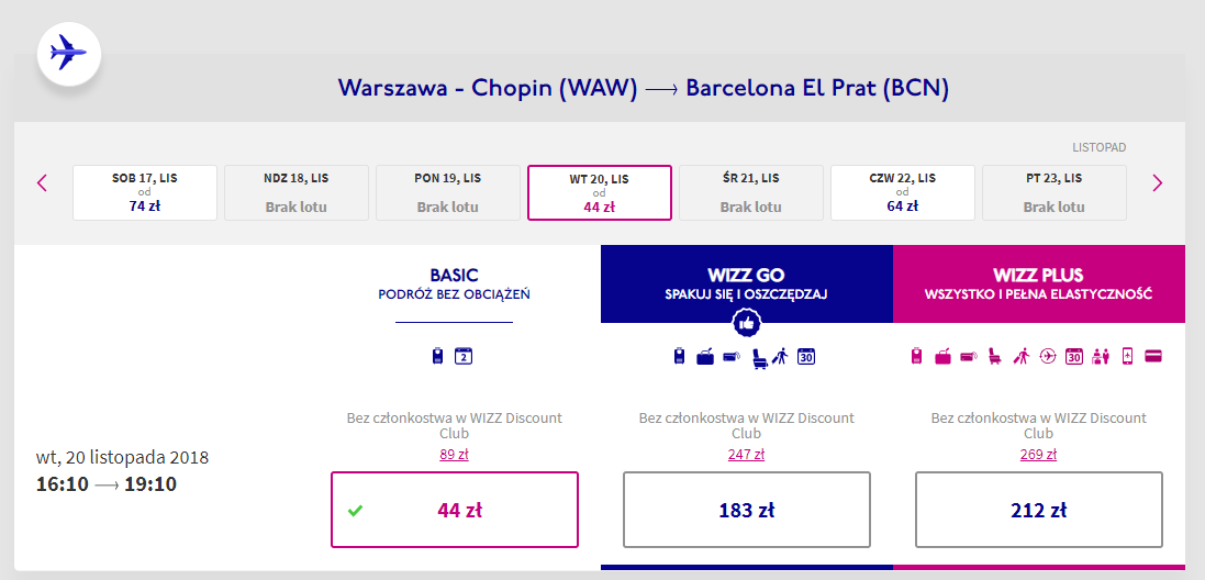 barcelona loty