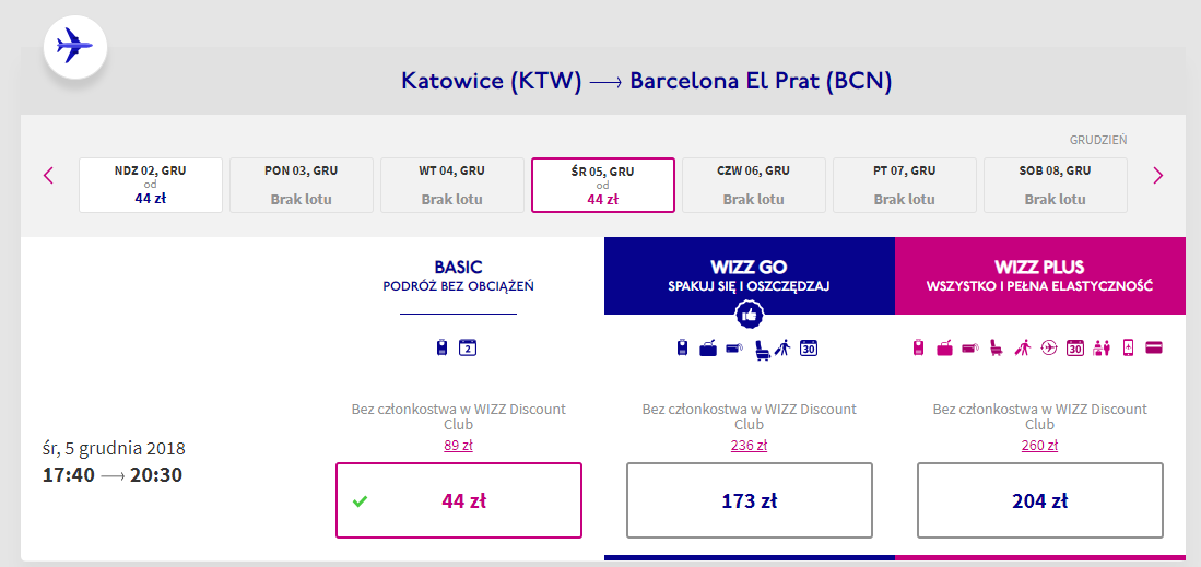 barcelona loty