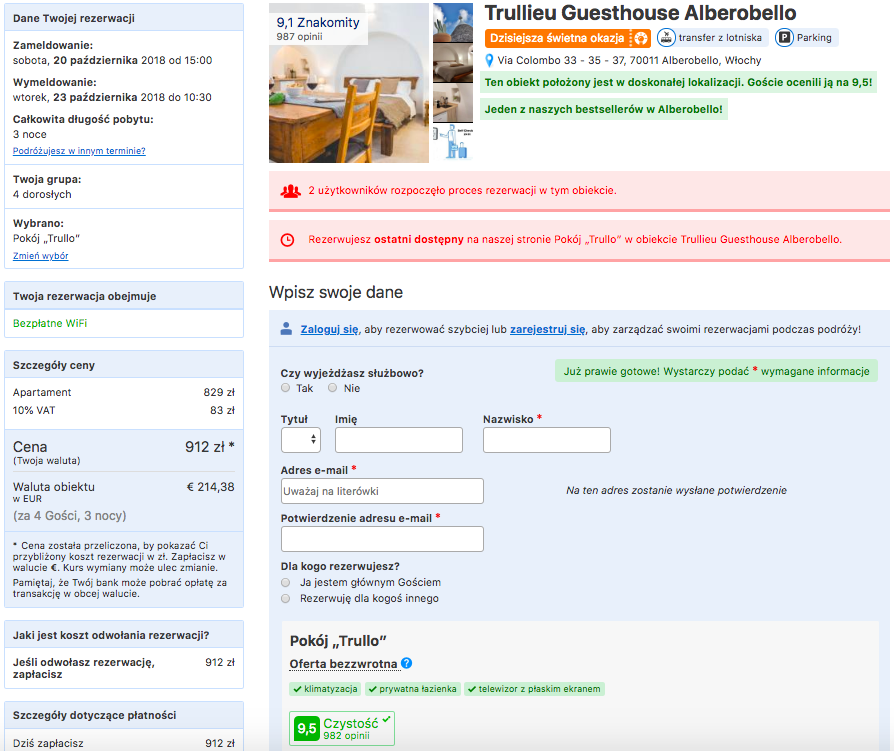 zarezerwuj hotelw bari