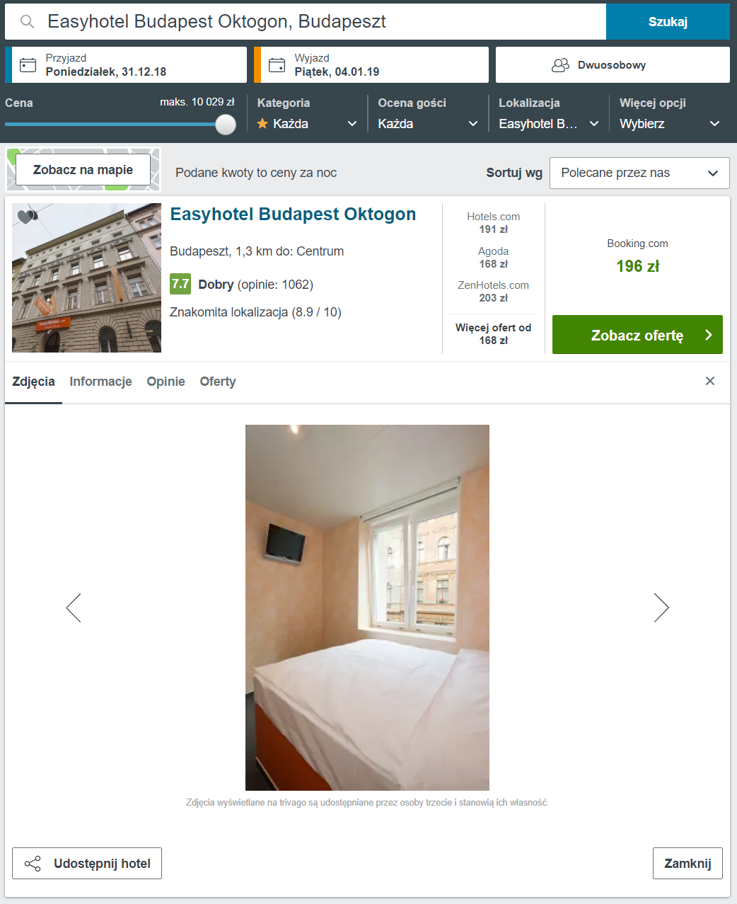noclegi w budapeszcie