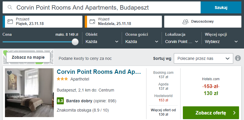 budapeszt noclegi