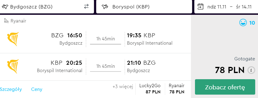 rezerwacja lotów z bydgoszczy do kijowa