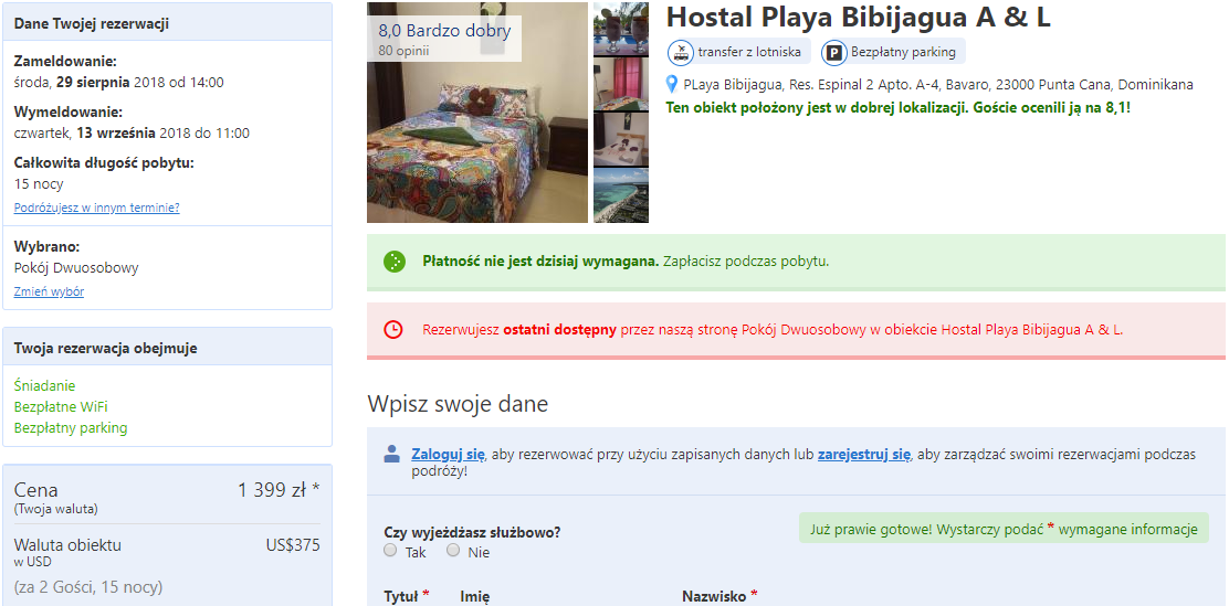 rezerwacja noclegów