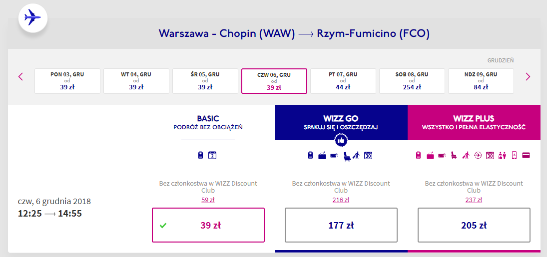 rzym loty