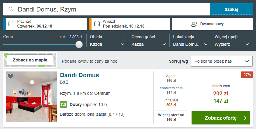rzym noclegi