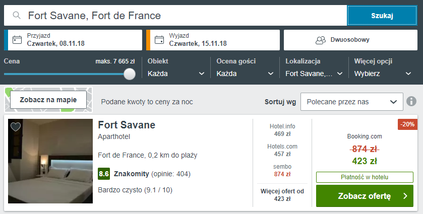 Fort de France noclegi