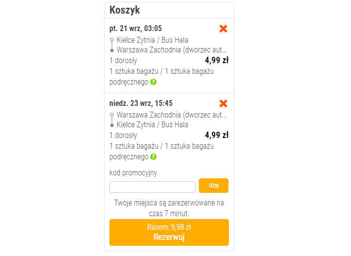 Flixbus rezerwacja