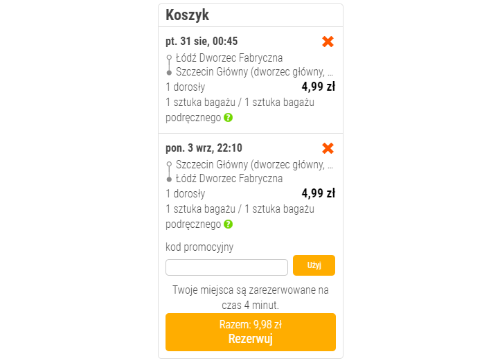Flixbus rezerwacja