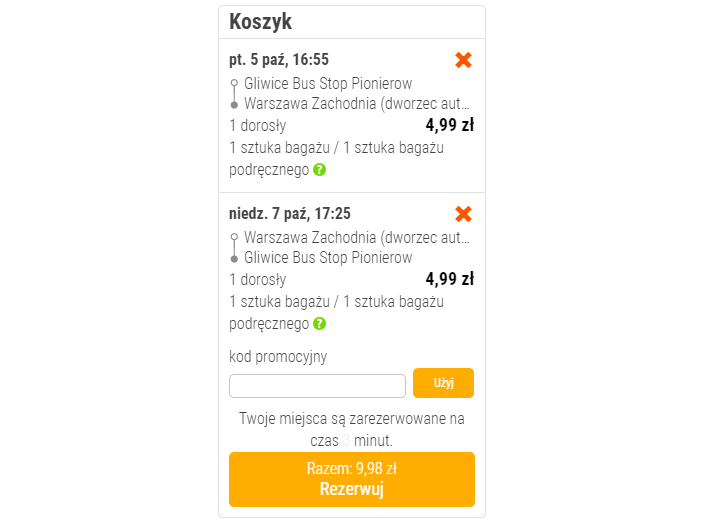 Flixbus rezerwacja