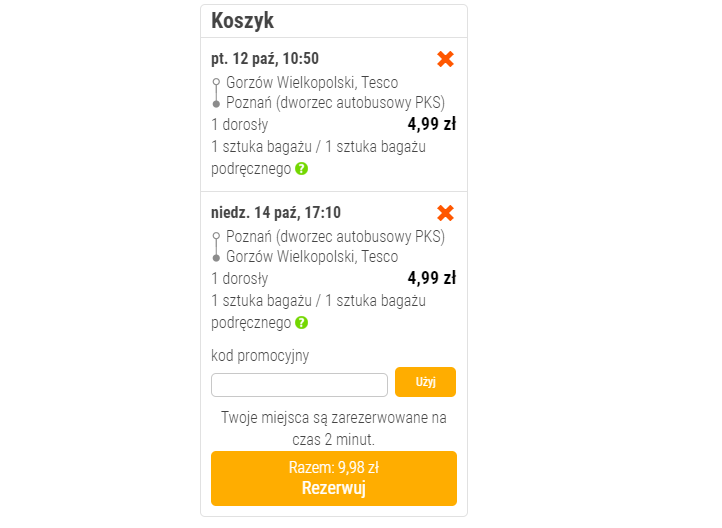 Flixbus rezerwacja