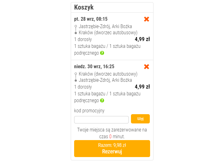 Flixbus rezerwacja