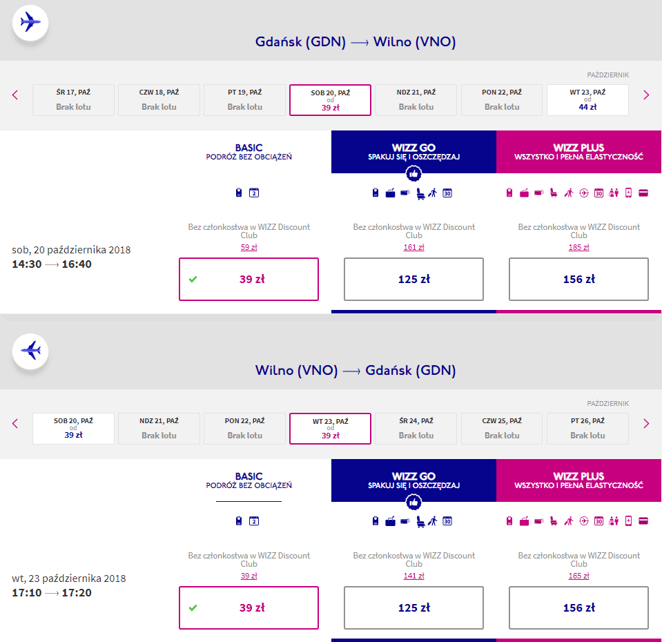 rezerwacja lotów do wilna