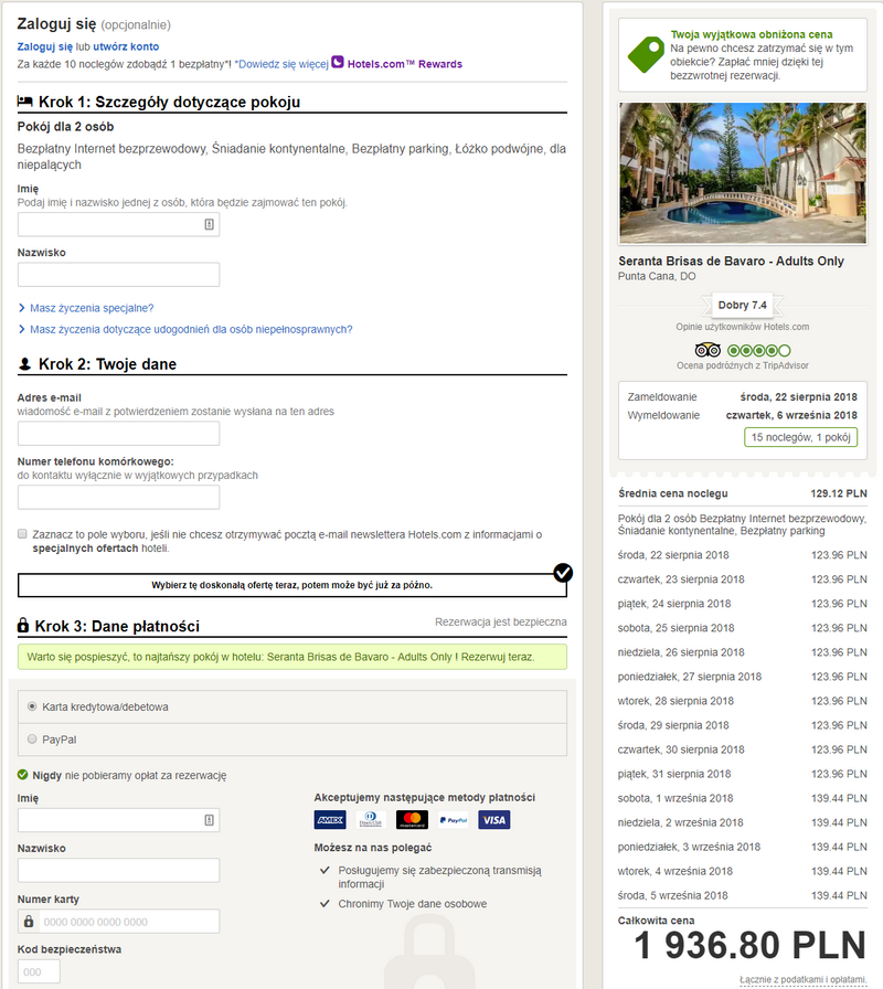 rezerwacja noclegów