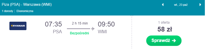 włochy loty