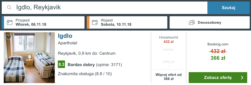 zarezerwuj hotel na islandii