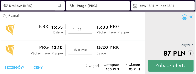 zarezerwuj loty do pragi