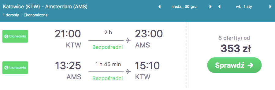 zarezerwuj loty do amsterdamu