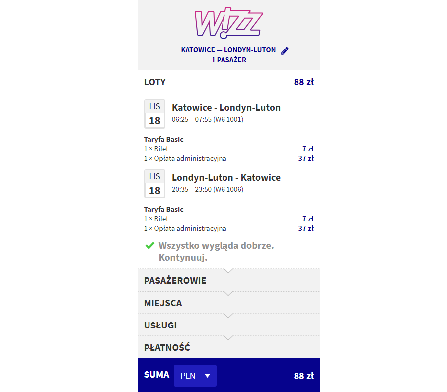 londyn z katowic