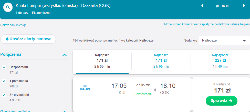 Rezerwacja przelotów do Dżakarty