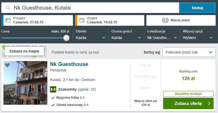 kutaisi noclegi