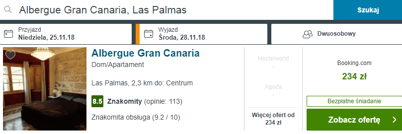 nocleg gran canaria