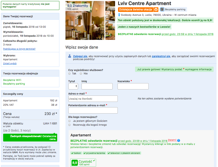 zarezerwuj hotel we lwowie