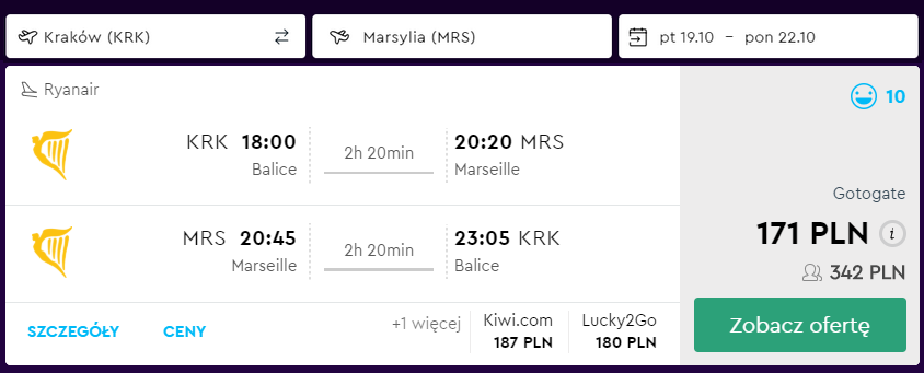 tanie loty do marsylii na weekend