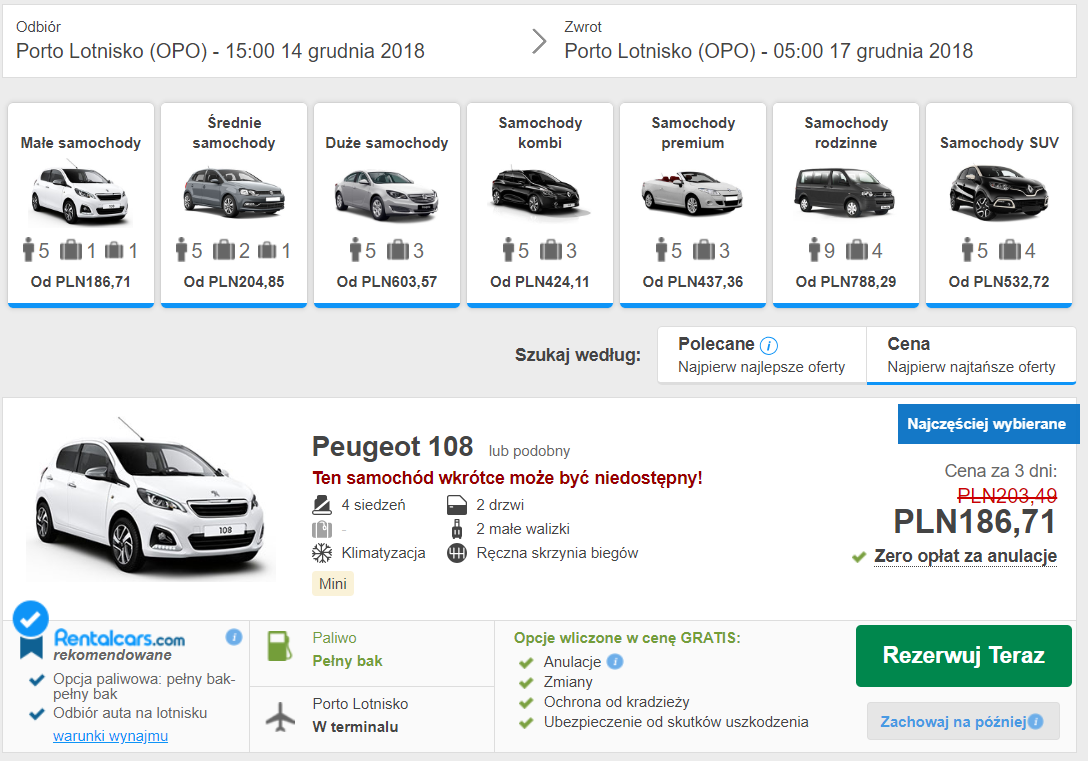 auto w porto