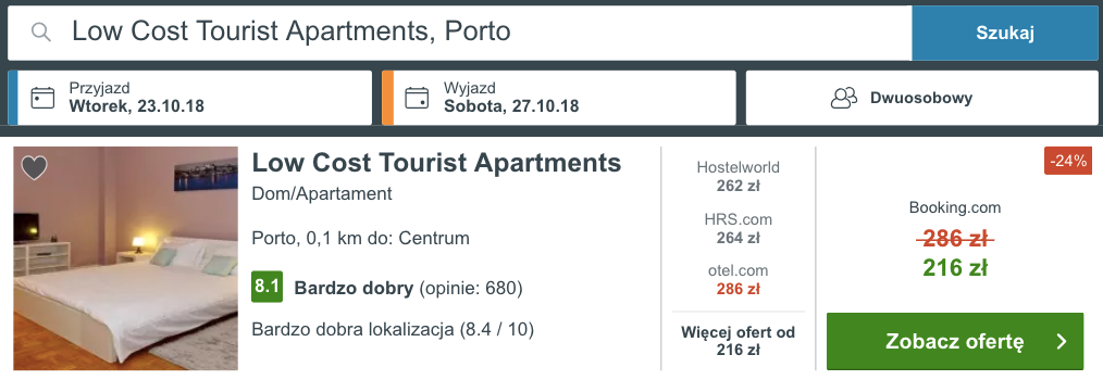 zarzerwuj hotel w porto