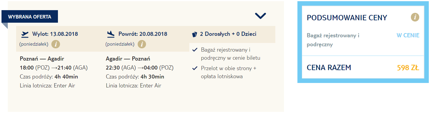 rezerwacja lotów z poznania do agadiru
