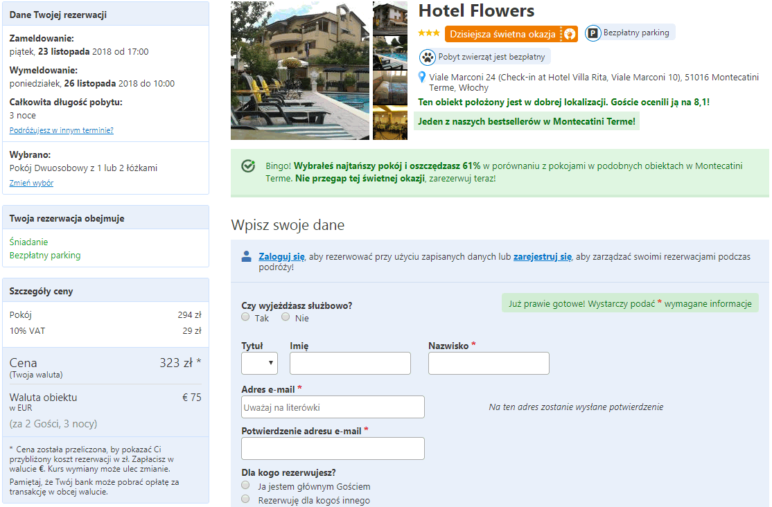 hotel flowers piza
