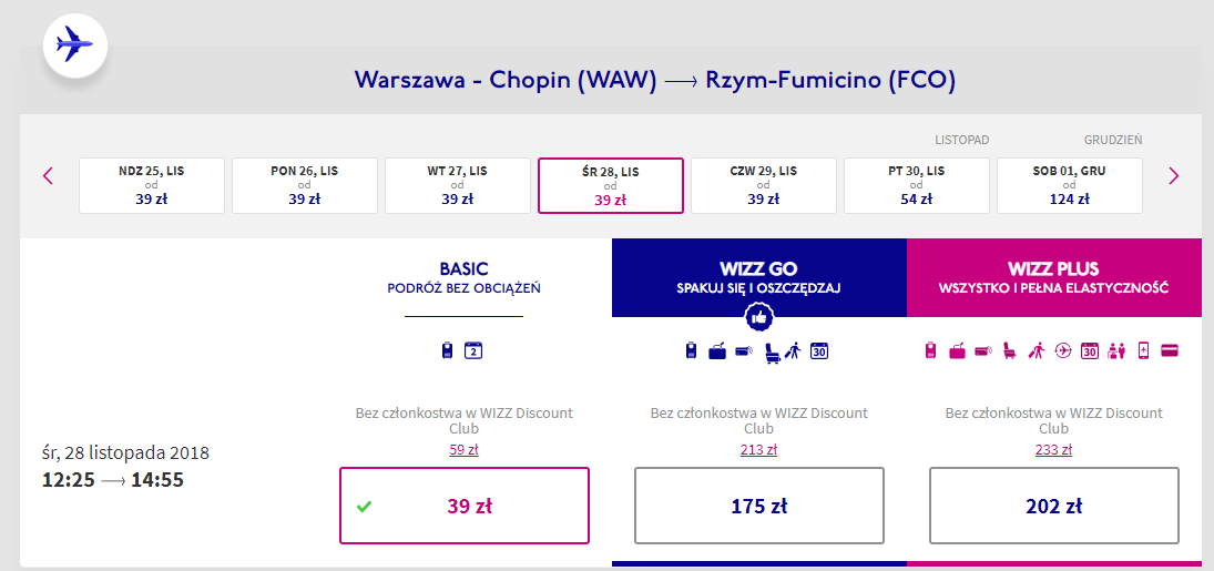 rzym loty