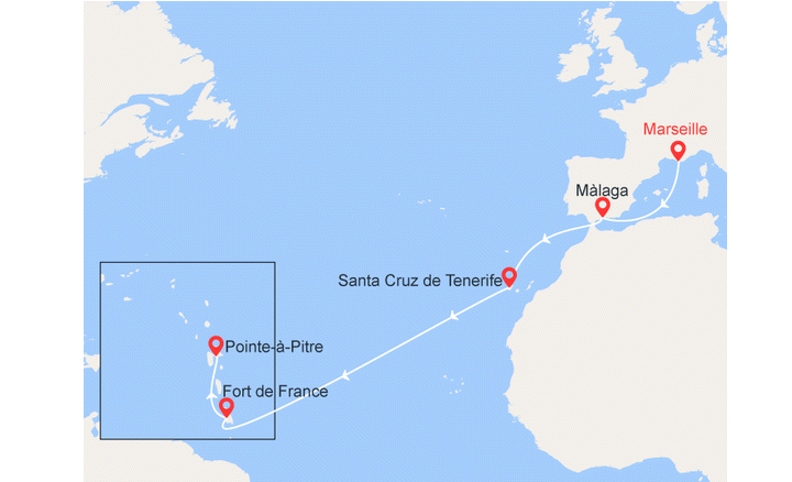 mapa rejsu