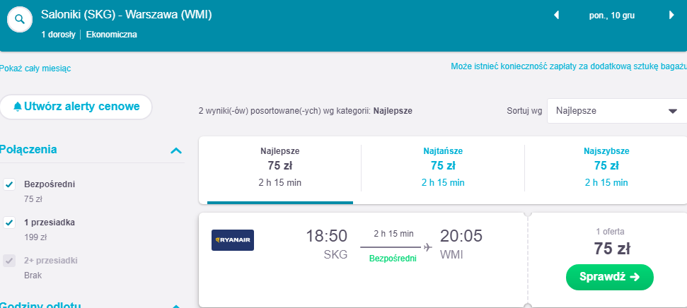 Rezerwacja przelotów do Warszawy