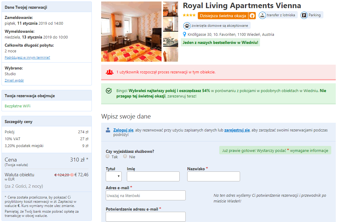 royal apartment wiedeń