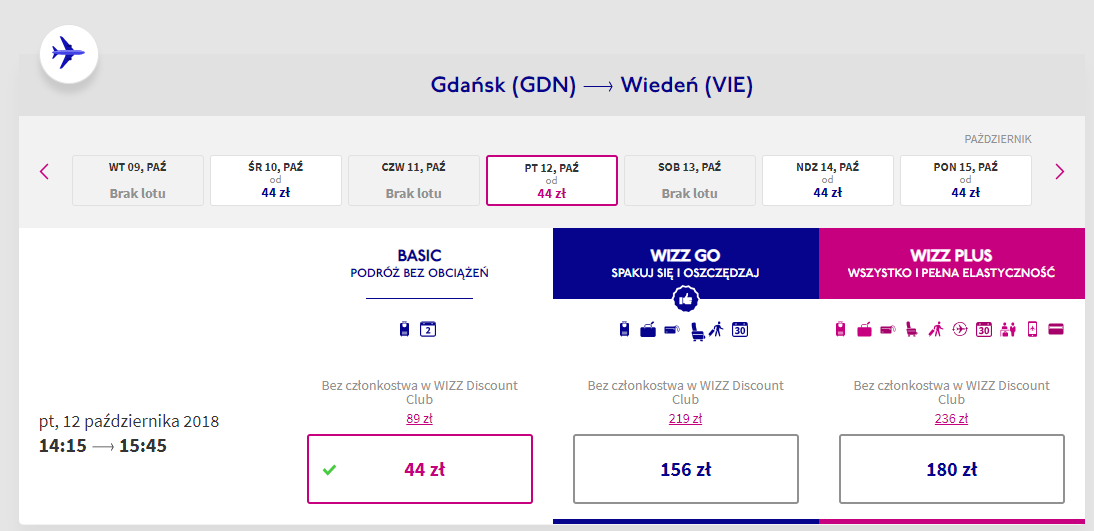 wiedeń loty
