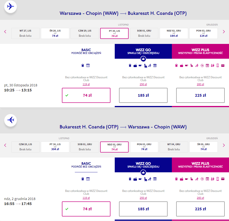 rezerwacja lotów z warszawy do bukaresztu