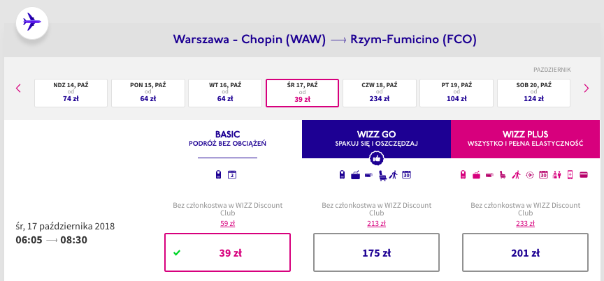 zarezerwuj loty do rzymu