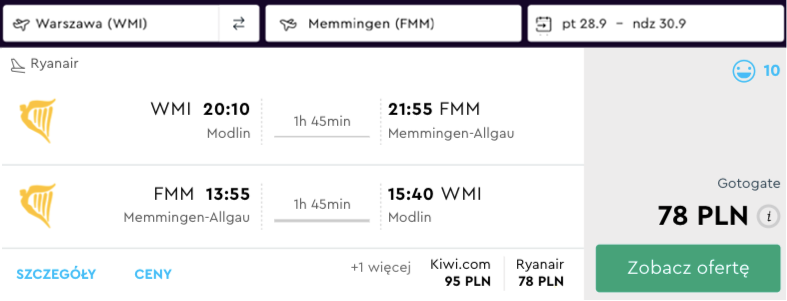 zarezerwuj loty do memmingen