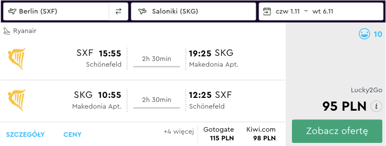 zarezerwuj loty do salonik