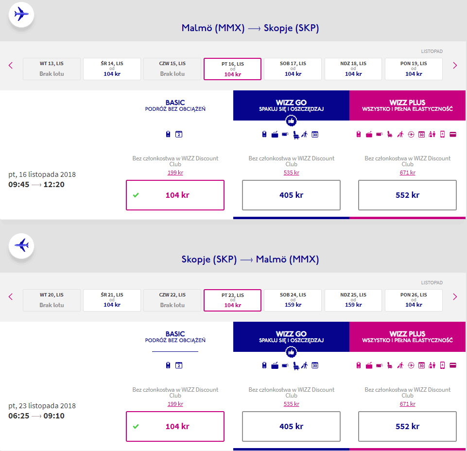rezerwacja lotów do skopje