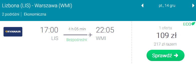 rezerwacja lotów do warszawy