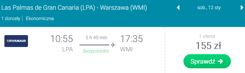 rezerwacja lotów do warszawy