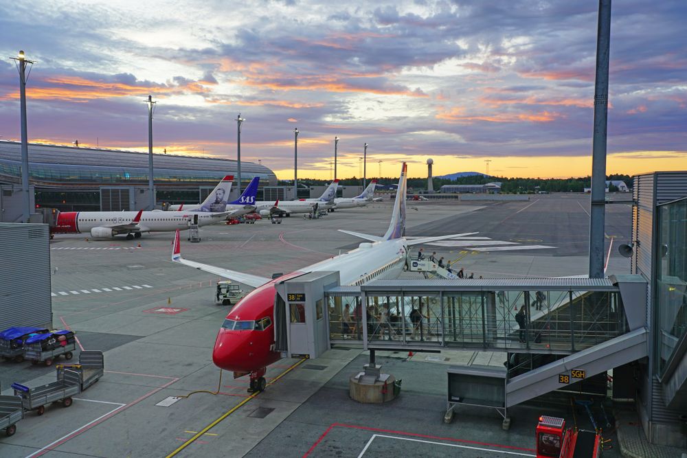 Samolot Norwegian w Oslo