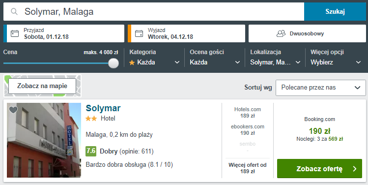 Rezerwacja obiektu