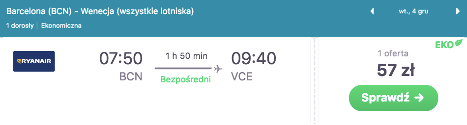 zarezerwuj lot do wenecji