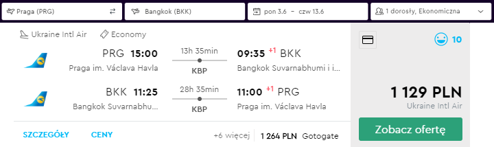 Bangkok loty