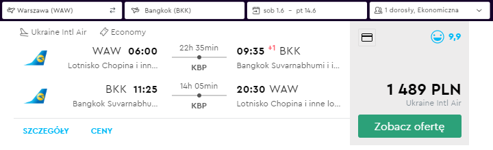 Bangkok loty